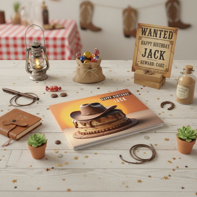 Libro De Visitas Cumpleaños con la temática de Cowboy (Subido por el creador)