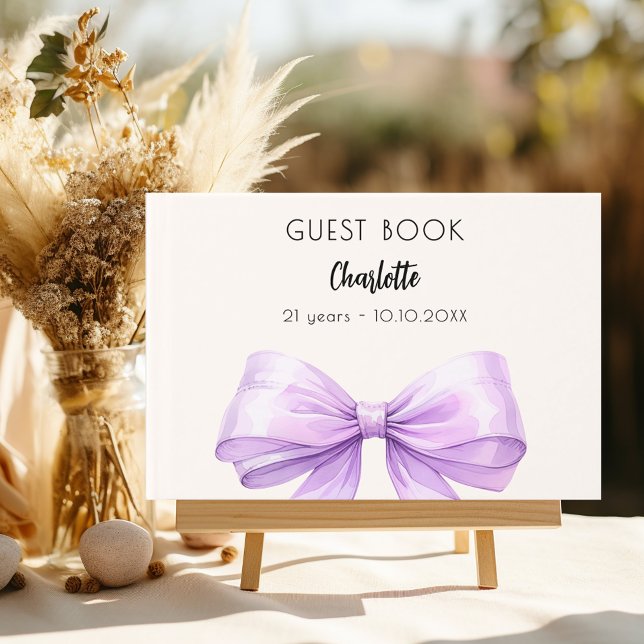Libro De Visitas cumpleaños de crema beige de lavanda (Subido por el creador)