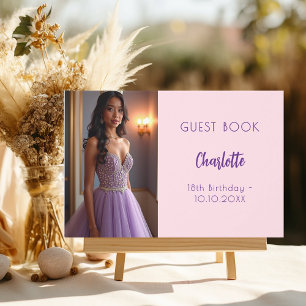 Libro De Visitas Cumpleaños de fotos rosas