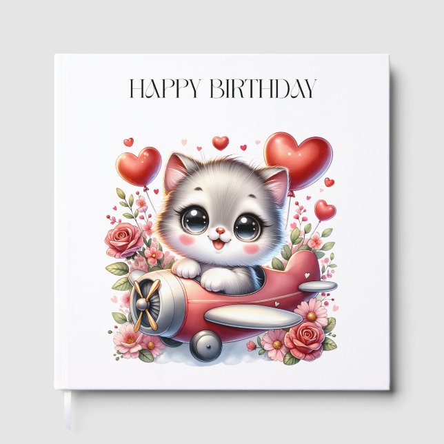 Libro De Visitas Cumpleaños de Kitten Pilot (Anverso)