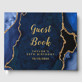Libro De Visitas Cumpleaños de la Marina y la Marble del Oro Agate