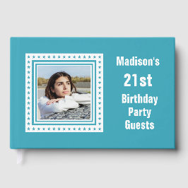 Libro De Visitas Cumpleaños del personalizado de texto y color