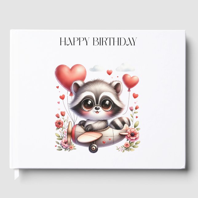 Libro De Visitas Cumpleaños del piloto mapache (Anverso)