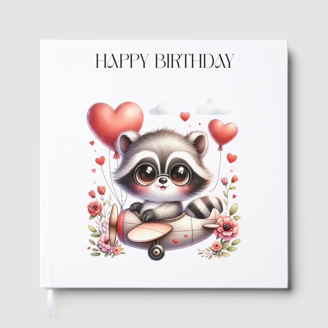 Libro De Visitas Cumpleaños del piloto mapache (Anverso)