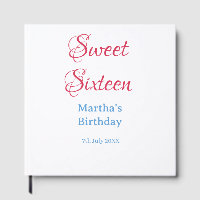 Cumpleaños dieciséis rosa nombre fecha caligrafía 