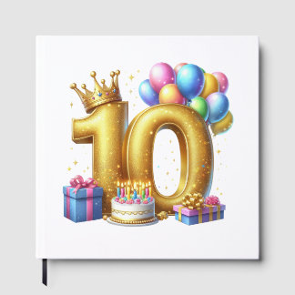 Libro De Visitas Cumpleaños dorado 10