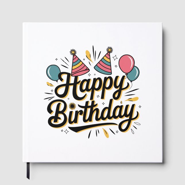Libro De Visitas Cumpleaños Feliz Festivo (Anverso)