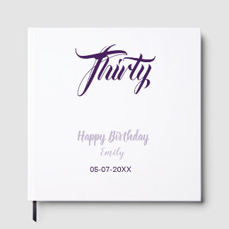 Libro De Visitas Cumpleaños treinta 30º nombre fecha estilo pastel 