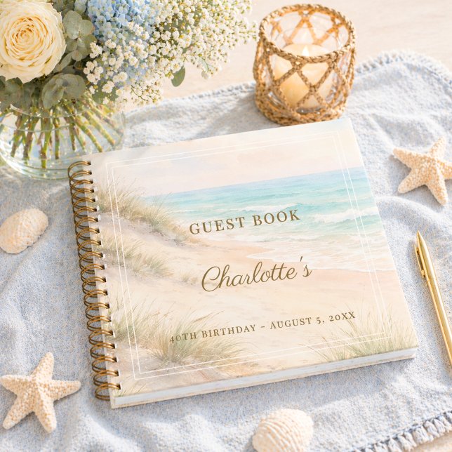 Libro de visitas Cumpleaños verano playa costera (Subido por el creador)