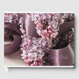 Libro De Visitas Curvas Lilac Y Cinta
