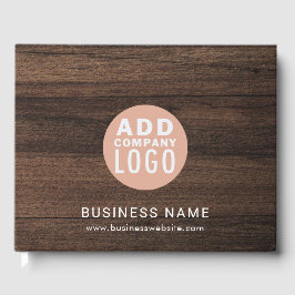 Libro De Visitas Custom Business Logo Wood Look Custom Company
