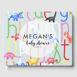 Libro De Visitas Cute Boy Dinosaur ABC Alphabet Baby Shower