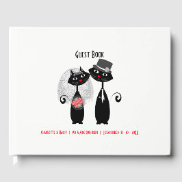 Libro De Visitas Cute Bride | Gatos Bodas Groom Personalizados