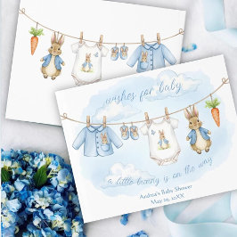 Libro De Visitas Cute Bunny Boy Clothesline Baby Shower Guestbook