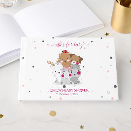 Libro De Visitas Cute Cartoon Animals Gender Neutral Baby Shower