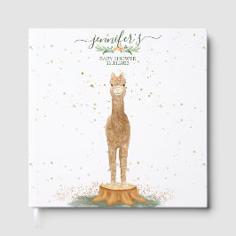 Libro De Visitas Cute Chic Animals Alpaca Baby Shower