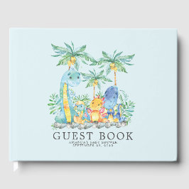 Libro De Visitas Cute Dinosaurs Baby Shower Guest Book