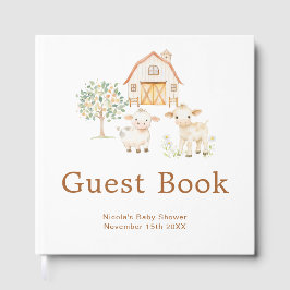 Libro De Visitas Cute Farm Barn Baby Shower
