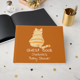 Libro De Visitas Cute Fat Orange Cat Baby Shower