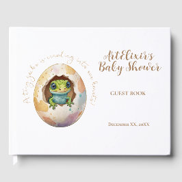 Libro De Visitas Cute Kawaii Gecko Lizard Egg Baby Shower