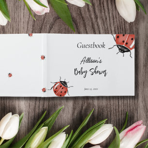 Libro De Visitas Cute Ladybug Baby Shower