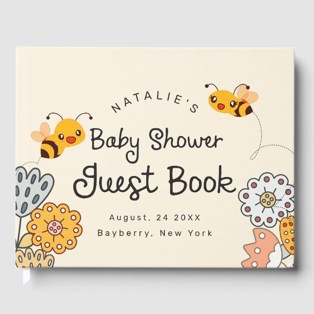 Libro De Visitas Cute lo que será para revelar Baby Shower (Anverso)