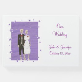 Libro De Visitas Cute Skeleton Couple Halloween Boda Guestbook