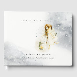Libro De Visitas Cute Starry Magic Watercolor Fairy Baby Shower