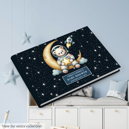 Libro De Visitas Cute Teddy Bear Astronauta Guest Book Boy