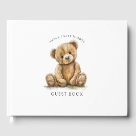 Libro De Visitas Cute Teddy Bear Baby Shower
