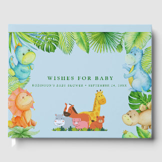 Libro De Visitas Cuto pequeño Dino Baby Shower