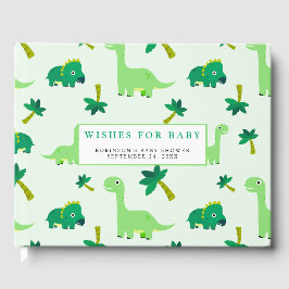 Libro De Visitas Cuto pequeño Dino Baby Shower