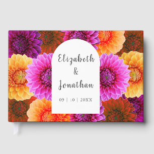 Libro De Visitas Dahlia Autumn Boda Floral