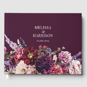 Libro De Visitas Dahlia Flor de Otoño Oscura