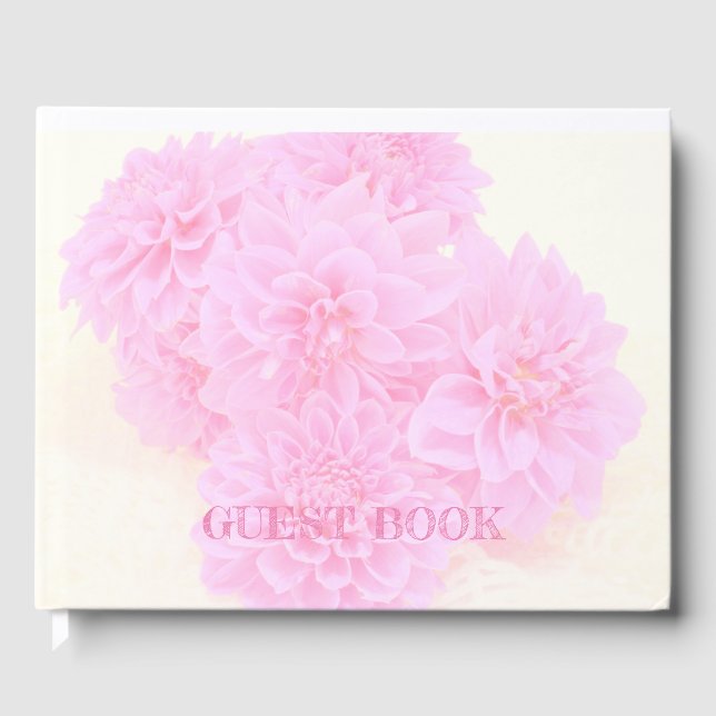 Libro De Visitas Dahlias En Rosa Suave (Anverso)