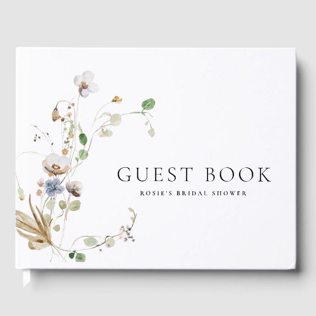 Libro De Visitas Dainty Wildflower (Anverso)