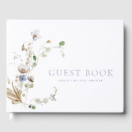 Libro De Visitas Dainty Wildflower Dusty Blue