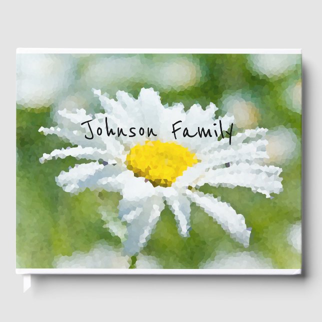 Libro De Visitas Daisy, flor, verano (Anverso)