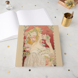 Libro De Visitas Dama Art Nouveau Belle Époque Rosas Livemont