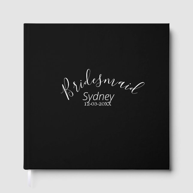 Libro De Visitas Dama de honor despedida de soltera agregar nombre  (Anverso)