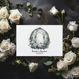 Libro De Visitas Dark Fantasy Castle Window Gothic Boda