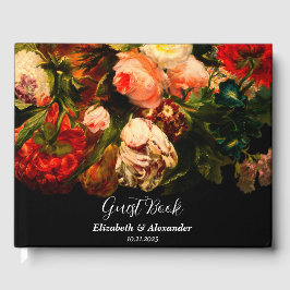 Libro De Visitas Dark romantic moody elegant floral wedding