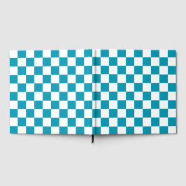 Libro De Visitas Dark turquoise checkered