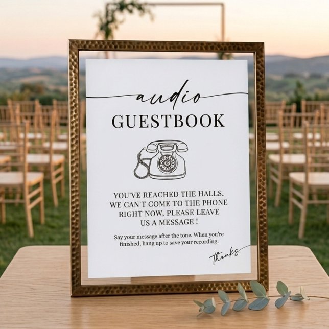 Libro de visitas de audio para bodas con caligrafí (Subido por el creador)