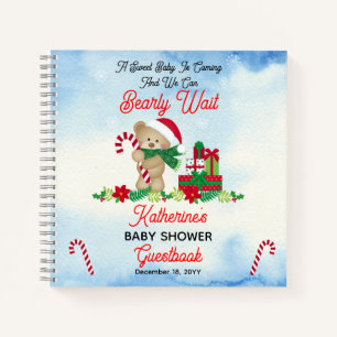 Libro de visitas de Baby Shower de Holiday Boy Bea