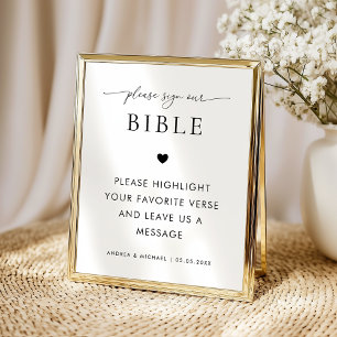 Libro de visitas de Biblia Novia Novio Oraciones S