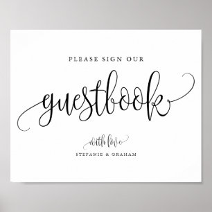 Libro de visitas de boda con hermosa letra de cali
