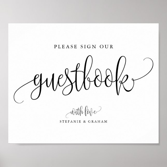 Libro de visitas de boda con hermosa letra de cali (Frente)