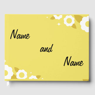 libro de visitas de bodas de flores