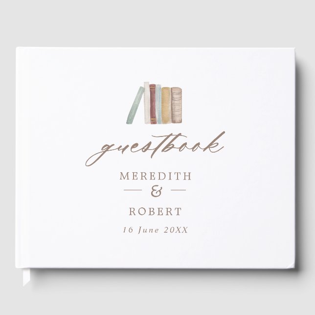 Libro de visitas de Bodas de libros de acuarela de (Anverso)